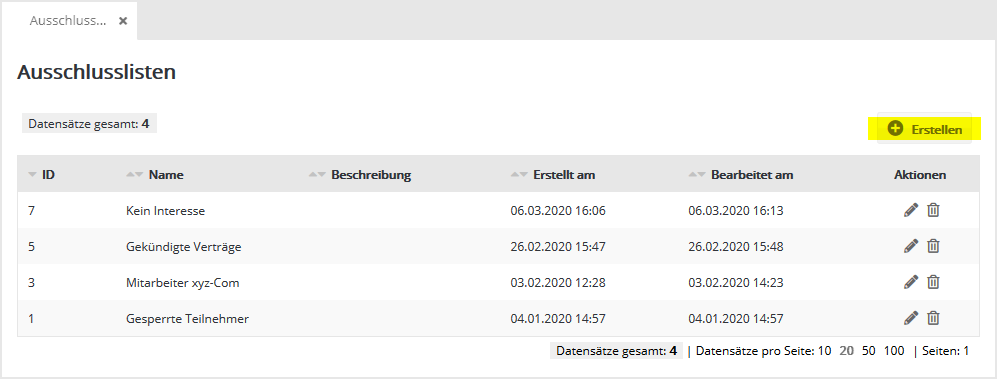 Abonnentenlisten in dsmails